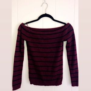 Off-the-shoulder Knit Sweater